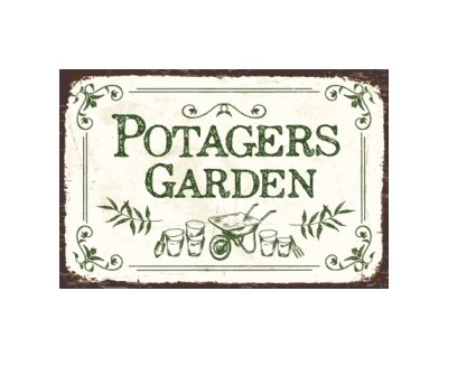Metal Sign - Potagers Garden
