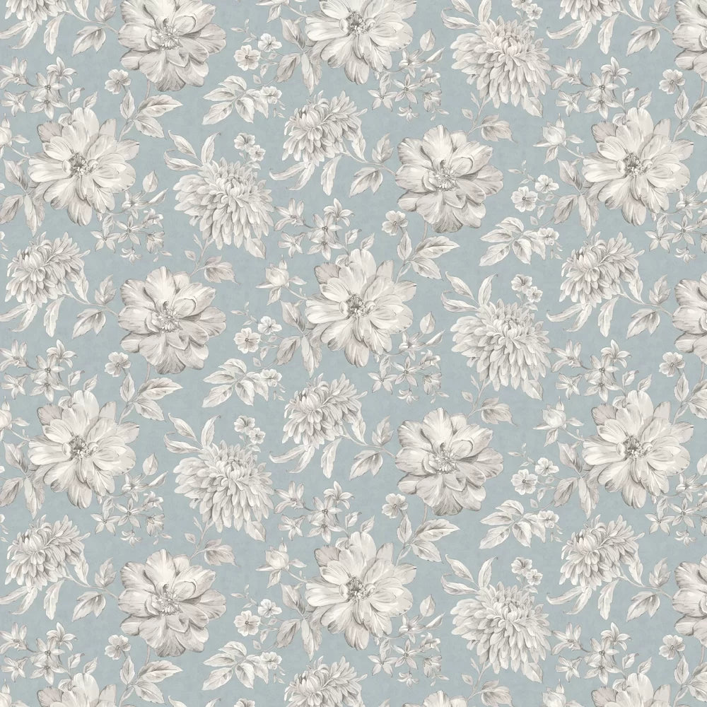 Lucia Wallpaper Blue - sold per metre