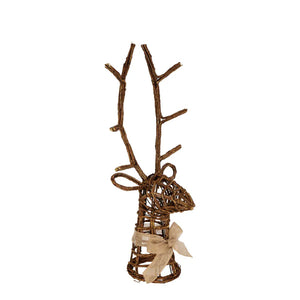 Rattan Reindeer Head - Medium