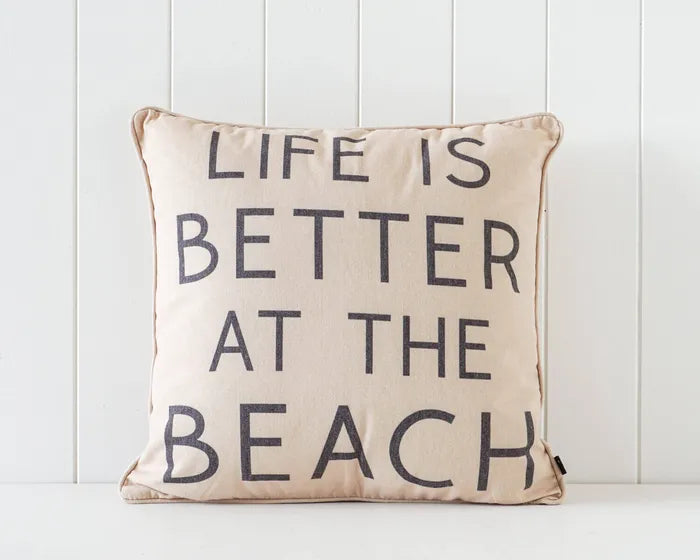 Life is better at the beach cushion