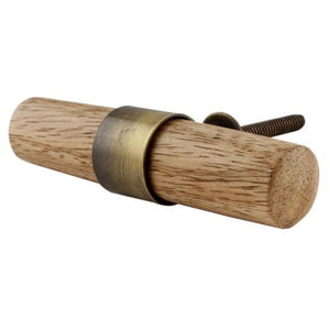Natural T Bar wood and brass knob