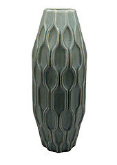Light Grey textured vase tall