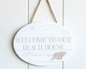 Ceramic Wall Plaque - Welcome to Our Beach House