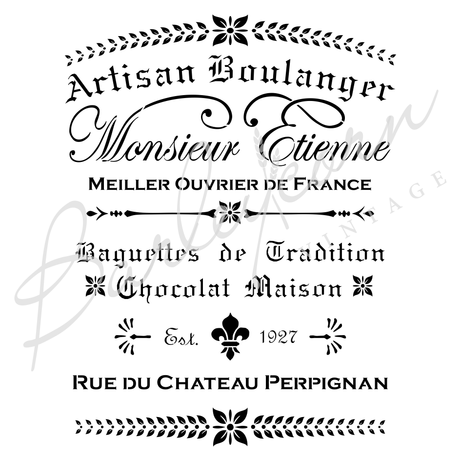 Barleycorn Stencil Boulanger