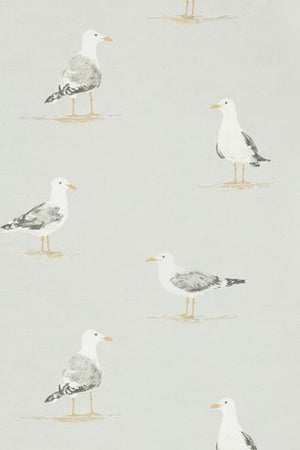 Sanderson Shore Birds Wallpaper in Gull / metre